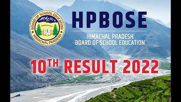 HPBOSE 10TH RESULTS 2022 | HIMALCHAL PRADESH BOARD 10TH RESULTS 2022