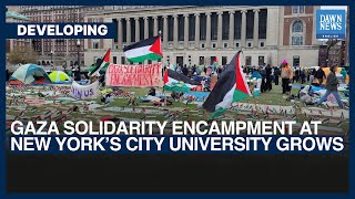 Gaza Solidarity Encampment At New York’s City University Grows Amid Police Threat| Dawn News English