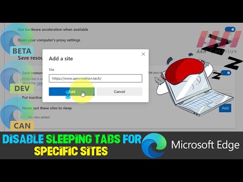 How to Disable Sleeping Tabs for Specific Sites on Microsoft Edge