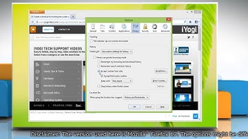 How to change cookie setting in Mozilla® Firefox on a Windows® 8 PC