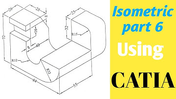 Catia tutorial|| Isometric part 6||Cad modeling