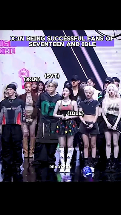 X:IN met SVT & IDLE at MBC #XIN #esha #nizz #nova #hannah #aria #seventeen #idle #kpop #kpopshorts