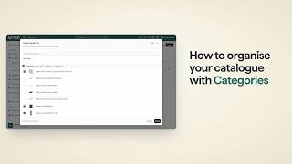 How to organise your catalogue with categories