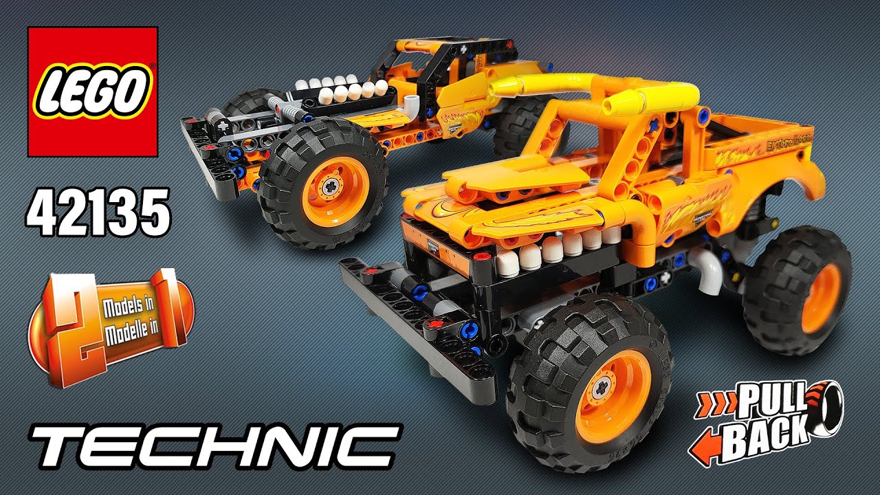 LEGO® Technic™ Monster Jam™ El Toro Loco™ & Rock Racer (42135)[247 pcs]  Building Instructions | TBB
