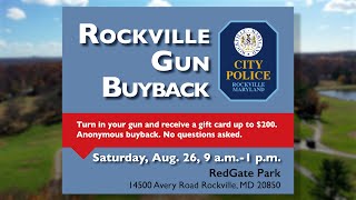 Rockville Gun Buyback Promo 2023