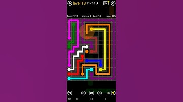 How To Solve Flow Free Jumbo Rectangle 2 Pack Level 18 11x14 Board Walk Through Solution Walkthrough