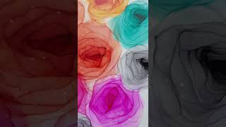 Painting roses with alcohol inks