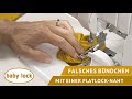 baby lock Overlock - mit einer Flachnaht / Flatlocknaht ein falsches Bündchen nähen