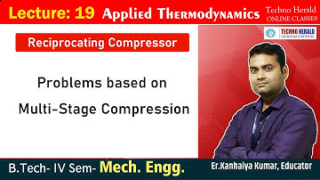 Lecture-19 Applied Thermodynamics - Reciprocating Compressor -Problems on Multi-Stage Compression