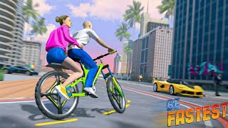 BMX Bicycle Taxi Driving City Passenger Simulator Game - Android Gameplay screenshot 5