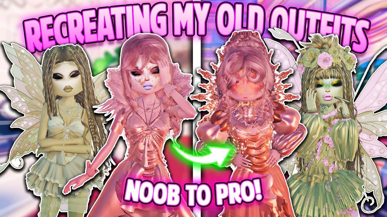 RECREATING My OLD OUTFITS and MAKING THEM BETTER in DRESS TO IMPRESS!!