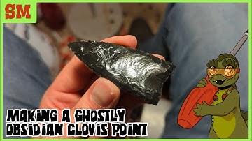 [SM] Making a Ghostly Obsidian Clovis Point #flintknapping