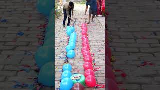 100 Balloon Popping Challenge Race #game #shorts