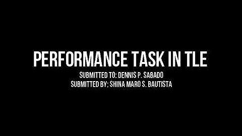 Performance Task in TLE (Household Cleaning)