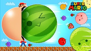 Super Mario Bros. but Mario EAT all Fruits in the Watermelon Game | SUIKA | Game Animation