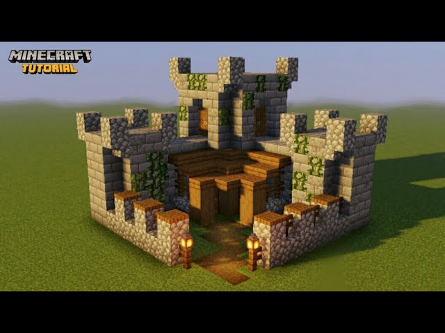 How to build an Awesome Wooden Castle for Minecraft 1.15 Survival 