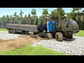 Mods Truck vs Extreme Deep Broken Road! Driver Skills Gameplay! #mudrunner #snowrunner #truck #jcb