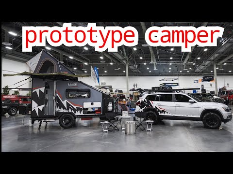 prototype Lance Camper Enduro : tear drop camper with a toilet & shower at SEMA 2021