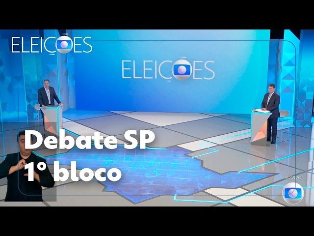 Debate da Globo em SP: Veja 1º bloco do debate entre candidatos ao governo de SP (1º turno)