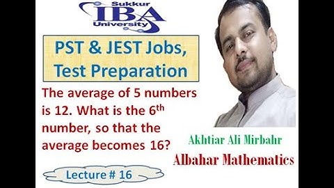 PST and JEST Jobs, Test Preparation, Basic Mathematics, Average