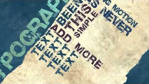 Template After effect Typography Template free After Effects CS4 CS5 CS5.5 CS6