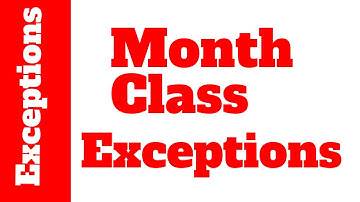 10.04 Month Class Exceptions class | Starting Out With Java