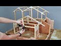 Construction dune vraie maison miniature  ciment bois bton rebar