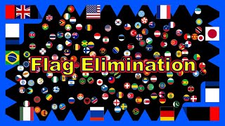 Flag Elimination ~200 countries marble race #48~ in Algodoo | Marble Factory