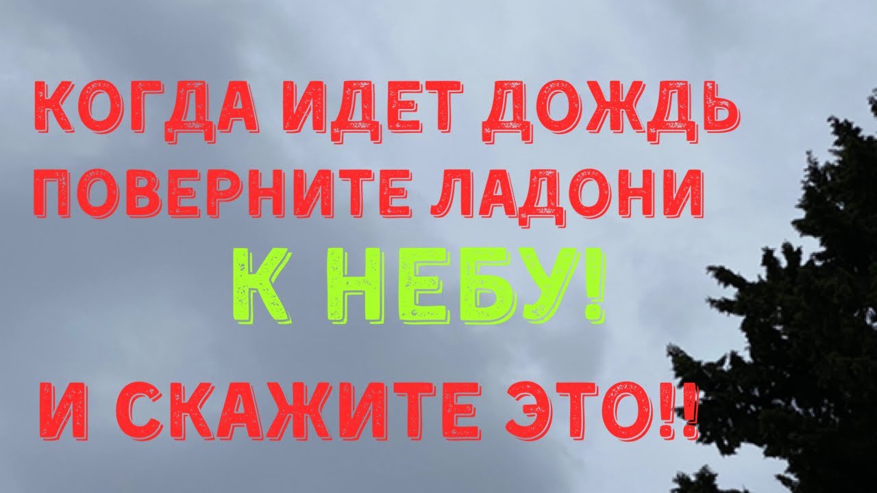 СКАЖИТЕ ЭТИ СЛОВА НА ДОЖДЬ И СМОЙТЕ БЕДЫ ИЗ ЖИЗНИ