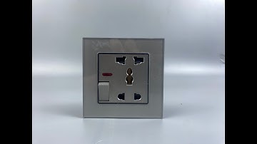 Ổ cắm đôi 3 chấu kèm công tắc Tenko TK-F71-D-28 Xám  I Tenko.com.vn