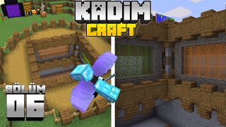 Kadimcraft 1: Bölüm 6 - MİNİ BASE ÇALIŞMALARI, KULLANIŞLI FIRIN ve KÜÇÜK FARM !!