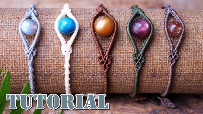 How to make beaded macrame bracelets - learn three knots in one design –  Crystals and Clay Jewelry DIY