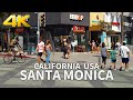 SANTA MONICA REOPENS - Walking Downtown Santa Monica City, Los Angeles, California, USA - 4K UHD