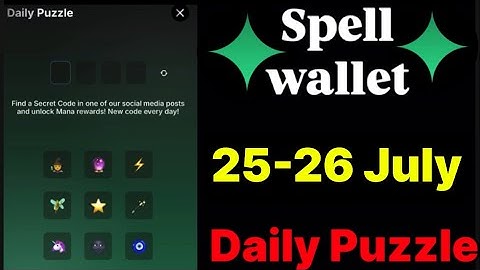 Spell wallet puzzle today 25 & 26 July | spell wallet daily puzzle | #spellwallet #combo |