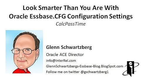 Essbase.CFG CalcPassTime Setting