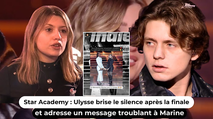 Star Academy : Ulysse brise le silence après la finale et adresse un message troublant à Marine