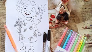 картинка: ЯК НАМАЛЮВАТИ ЯНГОЛА/HOW TO DRAW AN ANGEL/УРОК МАЛЮВАННЯ ПОКРОКОВО/#українськийконтент 