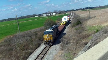 CSX Train W999 With CSX Locomotive 5300 At Newberry SC On The CSX CN&L Subdivision.