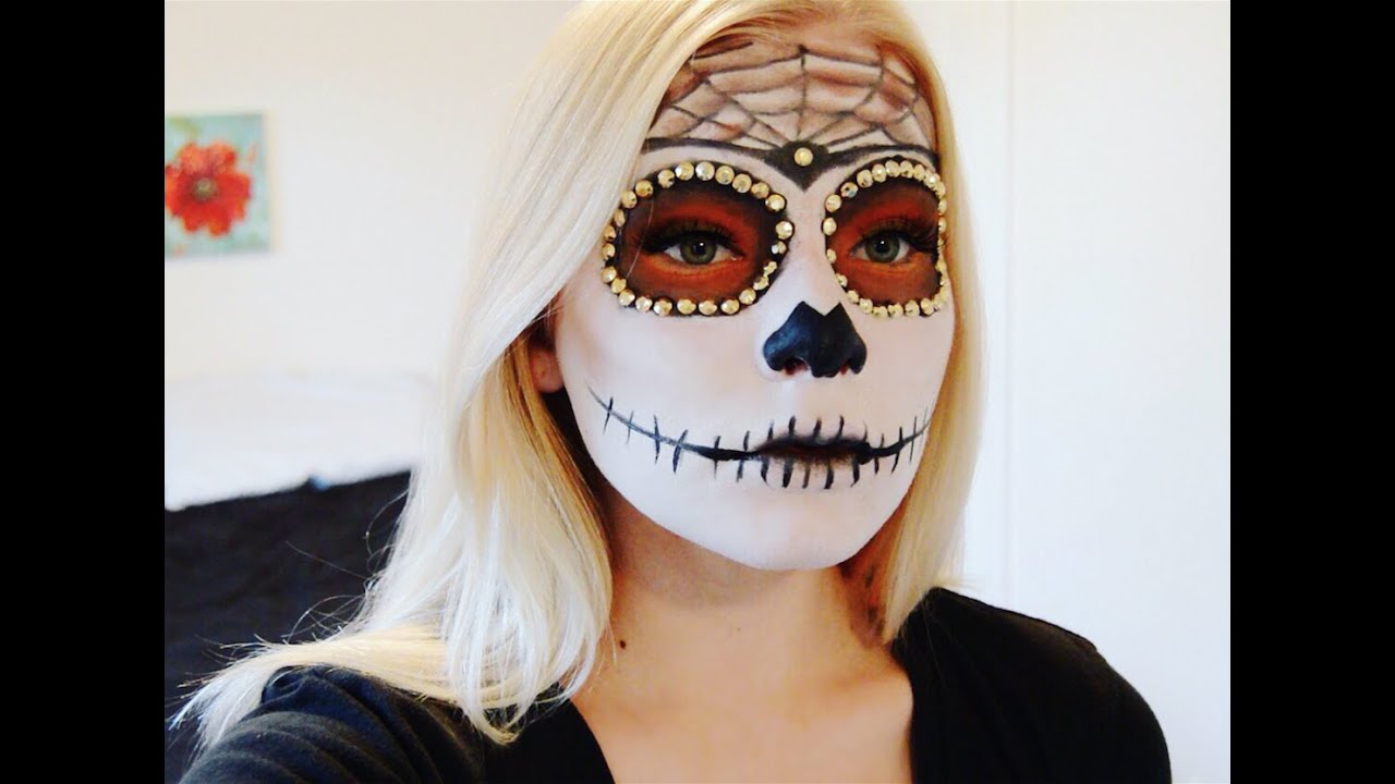 Sugar Skull Halloween Makeup Tutorial sugar skull makeup tutorial youtube Sugar Skull Halloween Makeup Tutorial sugar skull makeup tutorial youtube