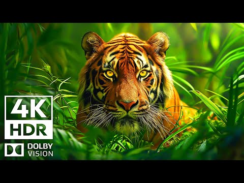 Animals of the World  4K  HDR 60FPS Dolby Vision | Cinematic music (dynamic color)