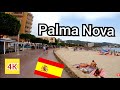 PALMANOVA and MAGALUF walking tour 🇪🇸 strip, shops, beach and bar for nightlife, Mallorca Spain 4K