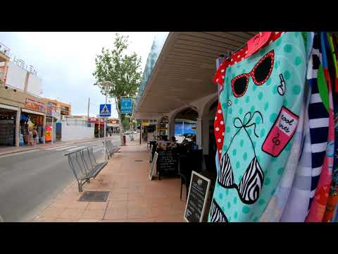 ⁴ᴷ PALMANOVA and MAGALUF walking tour 🇪🇸 strip, shops, beach and bar for nightlife, Mallorca Spain