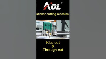 AOL #stickers cutting display, #kiss cut #shorts #cnc #flatbedcutter #cutter