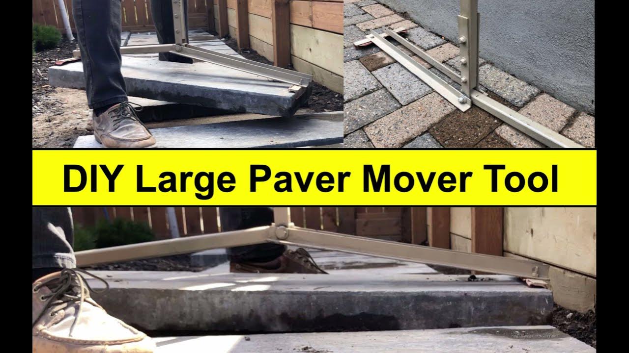 (DIY) Large Paver Lifting Tool. Move Large Pavers Easily By Yourself