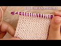 غرزة التريكو بالكروشيه التونسي / غرزة العدلة كروشيه / غرزة السنبلة / Tunisian Crochet Knit stitch