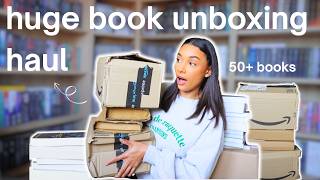 this is my biggest book haul ever! ✨📦 unboxing 50+ NEW BOOKS