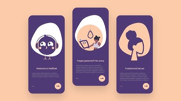 Onboarding App Screens Design in Adobe XD.