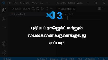 Create new project and file in vscode | Tamil