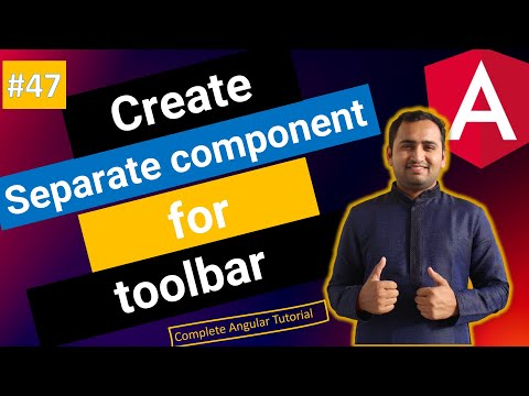 Create a separate component for Angular Material toolbar | Angular Tutorial