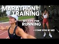 Days in my life  tips for running  come gym w me marathon prep